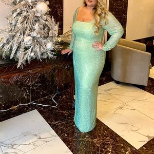 Oh Polly Sage green Maxi dress